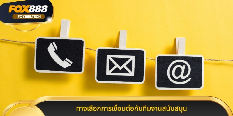 ทางเลือกการเชื่อมต่อกับทีมงานสนับสนุน